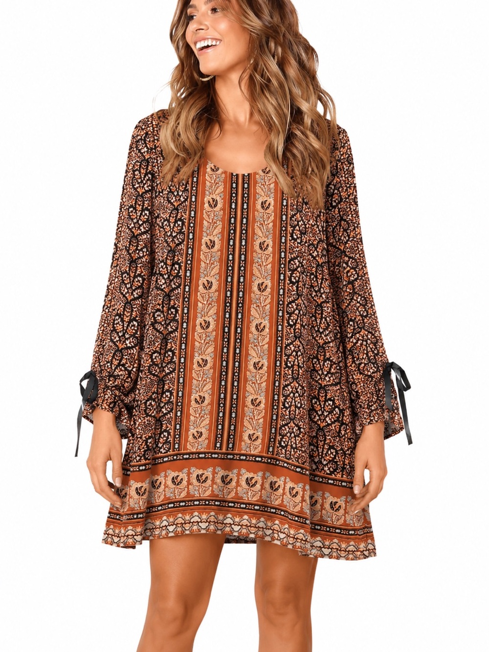 Bell Sleeve Tunic Dress